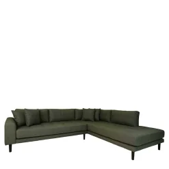 Wohnen Skandinavische Möbel|Sofas*L-Wohnlandschaft in Oliv Grün Stoff - Udolph