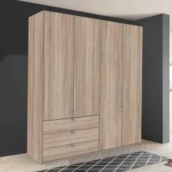 Wohnen 2m breiter Gleittüren-Schrank mit drei Schubladen - Zayun