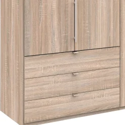 Wohnen 2m breiter Gleittüren-Schrank mit drei Schubladen - Zayun