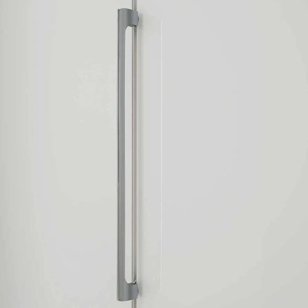 Wohnen 3m 4-türiger Kleiderschrank in Weiß Glasfront - Cara