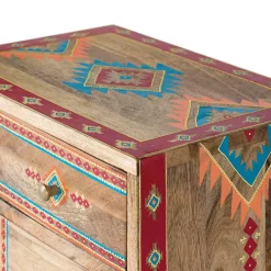 Wohnen Landhausmöbel|Kommoden*Mangoholz Kommode mit Ethno Ornamenten - Linall