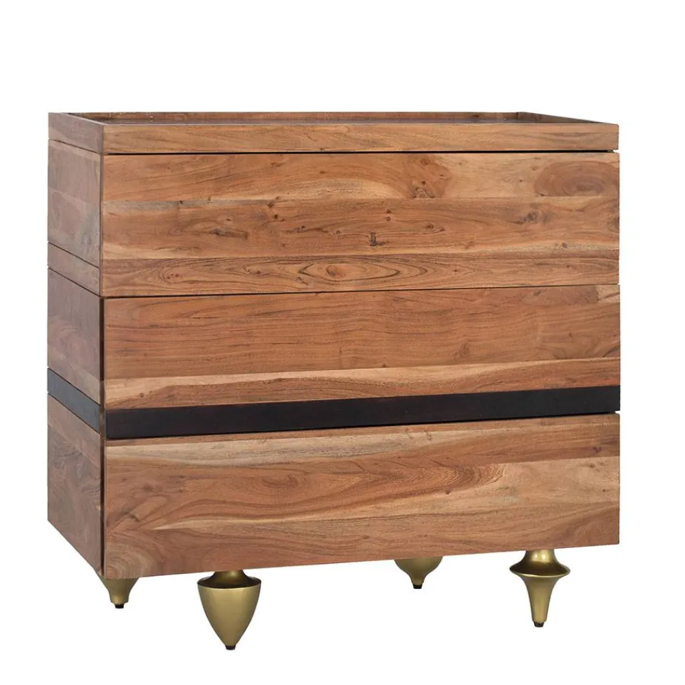 Wohnen Mangoholz Kommode mit Marmorplatte - Rasvanna