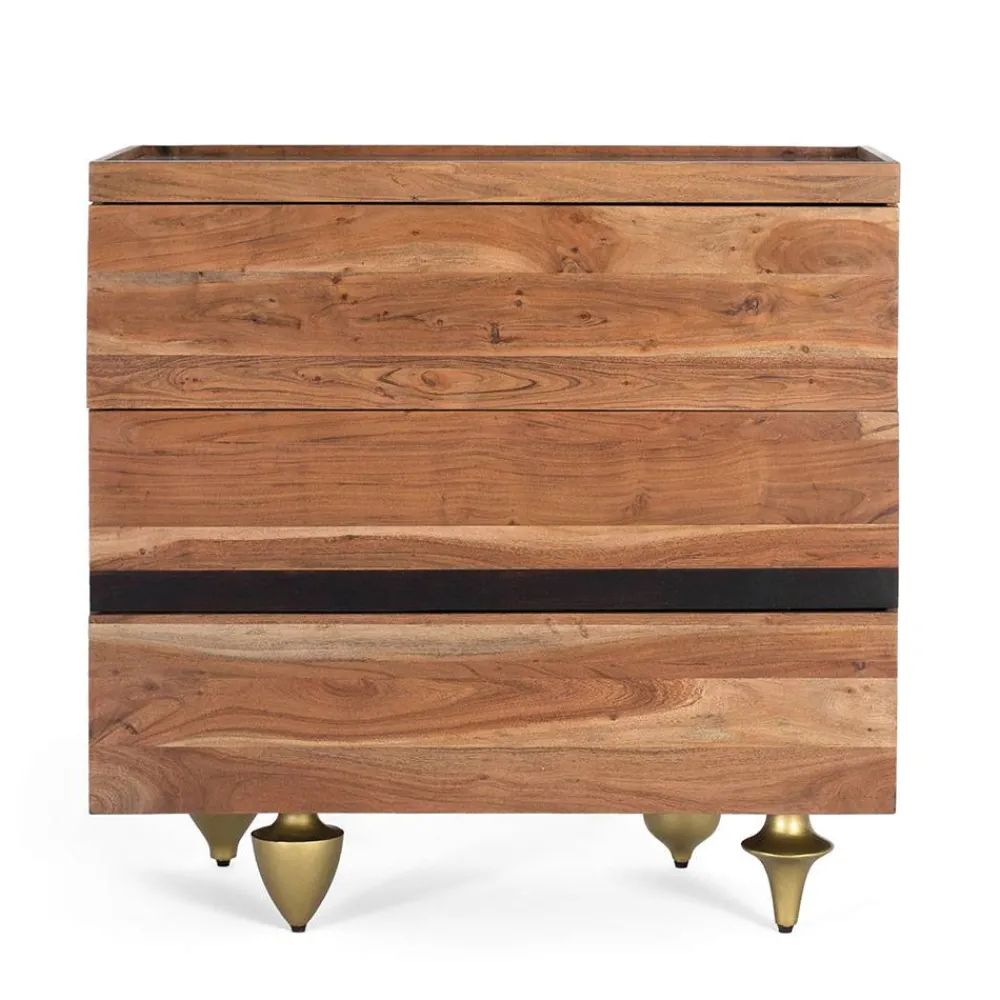 Wohnen Mangoholz Kommode mit Marmorplatte - Rasvanna