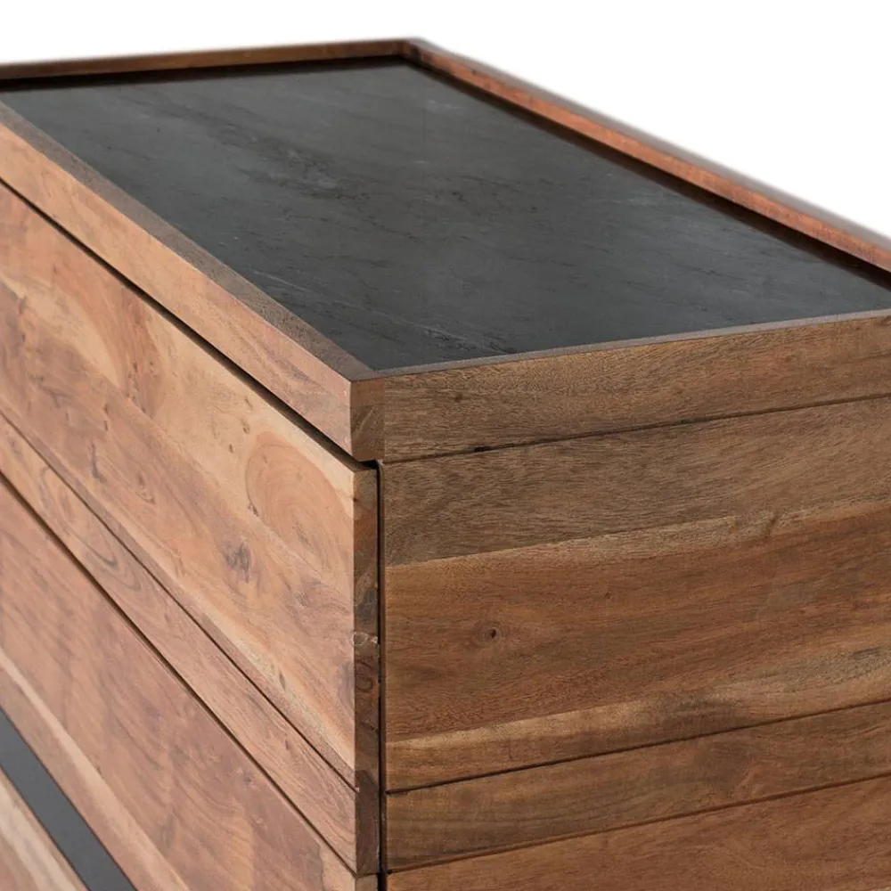 Wohnen Mangoholz Kommode mit Marmorplatte - Rasvanna