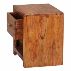 Wohnen Markanter Nachttisch Hoslo aus Holz massiv