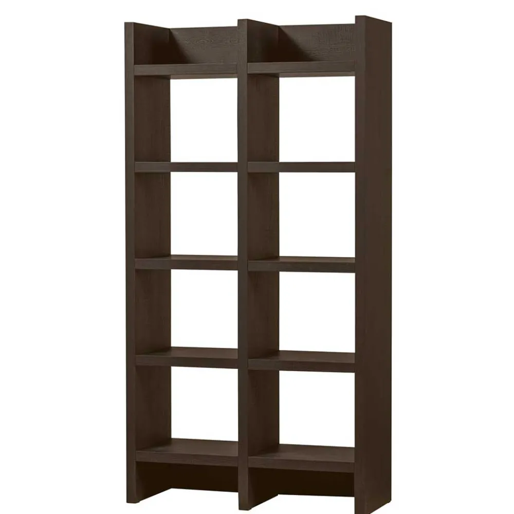 Wohnen Esszimmerregale|Paravents*Markantes Standregal in Dunkelbraun - Belpasso