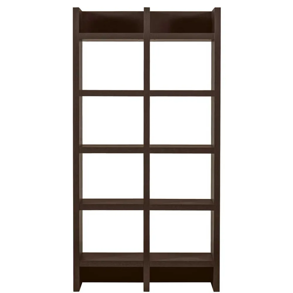 Wohnen Esszimmerregale|Paravents*Markantes Standregal in Dunkelbraun - Belpasso