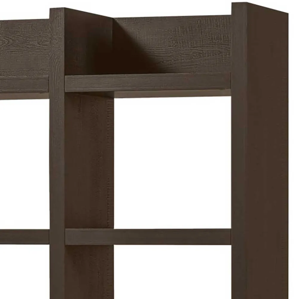 Wohnen Esszimmerregale|Paravents*Markantes Standregal in Dunkelbraun - Belpasso