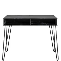 Wohnen Bürotische*Marmor Optik Schreibtisch in Schwarz - Siamta