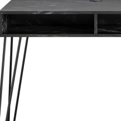 Wohnen Bürotische*Marmor Optik Schreibtisch in Schwarz - Siamta