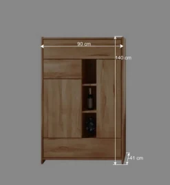Wohnen Esszimmerschränke|Highboards*Massiv Highboard Salomonia aus Kernbuche geölt