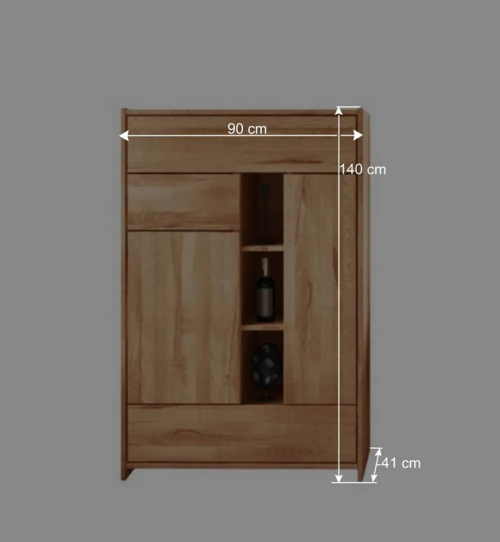 Wohnen Esszimmerschränke|Highboards*Massiv Highboard Salomonia aus Kernbuche geölt