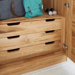 Wohnen Kleiderschränke|Kleiderschränke*Massiv Holzschrank Cranos aus Wildeiche