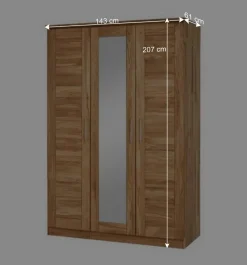 Wohnen Kleiderschränke|Kleiderschränke*Massiv Holzschrank Cranos aus Wildeiche