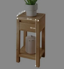 Wohnen Telefontische*Massive Blumensäule Beistelltisch mit Schublade - Acapella