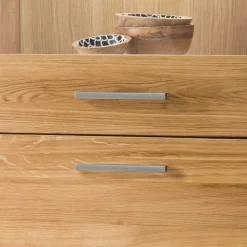 Wohnen Massive Holzvitrine aus geölter Wildeiche - Loitons