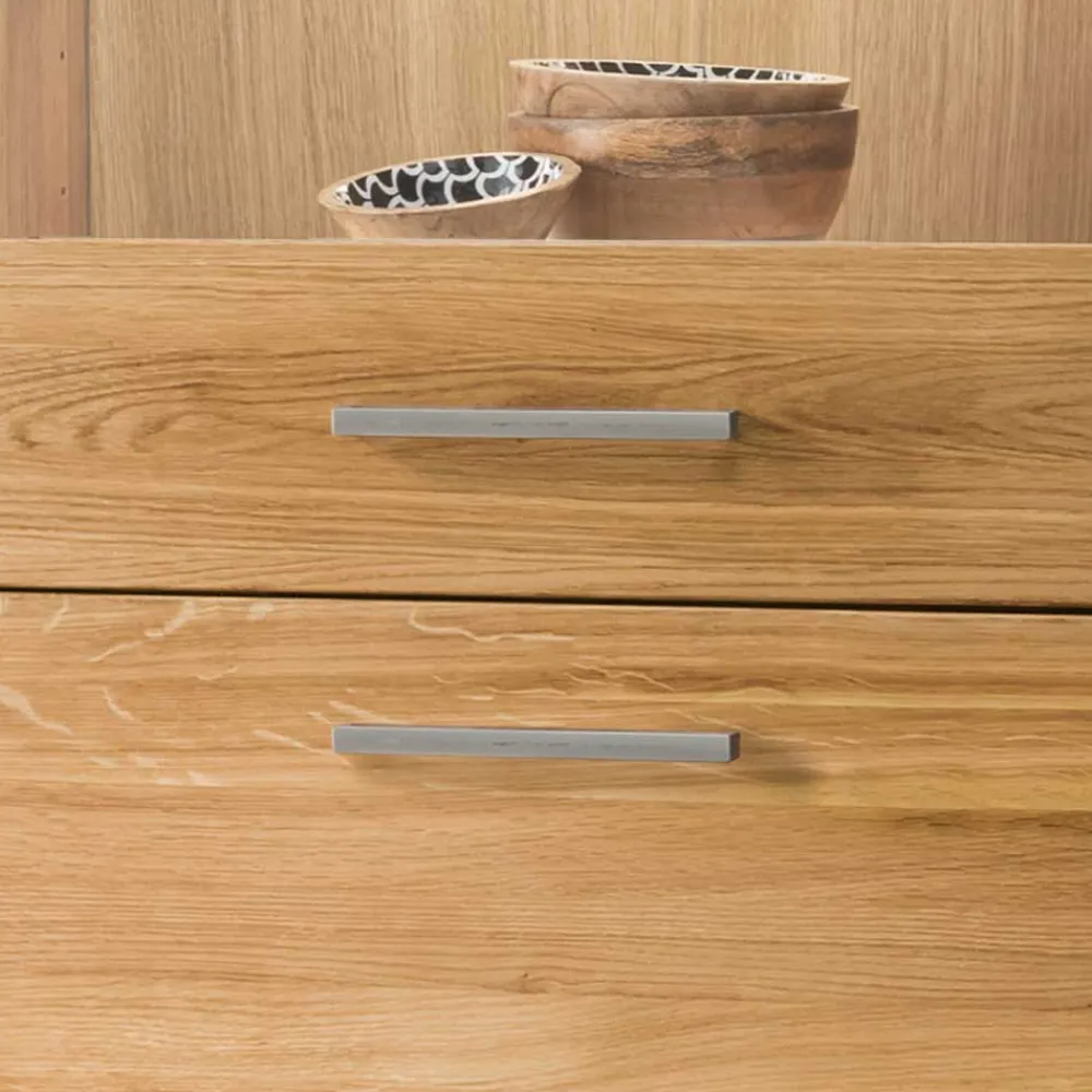 Wohnen Massive Holzvitrine aus geölter Wildeiche - Loitons