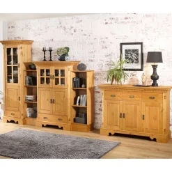 Wohnen Wohnzimmerschränke|Wohnwände*Massive Landhaus Schränke als Set - Fausanda (fünfteilig)