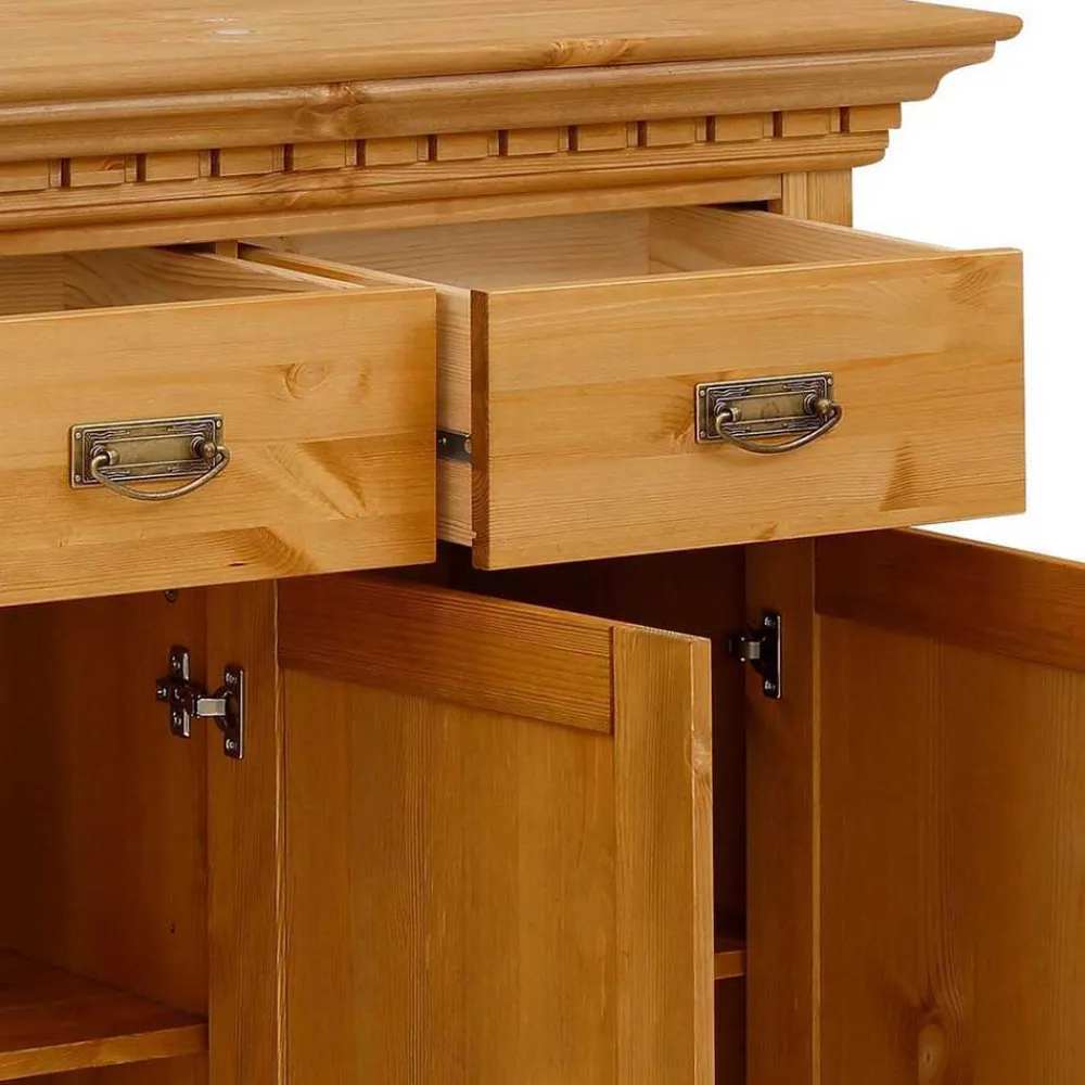 Wohnen Wohnzimmerschränke|Wohnwände*Massive Landhaus Schränke als Set - Fausanda (fünfteilig)