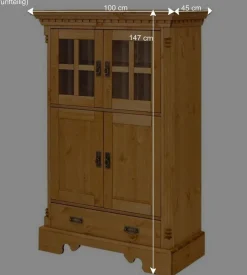 Wohnen Wohnzimmerschränke|Wohnwände*Massive Landhaus Schränke als Set - Fausanda (fünfteilig)