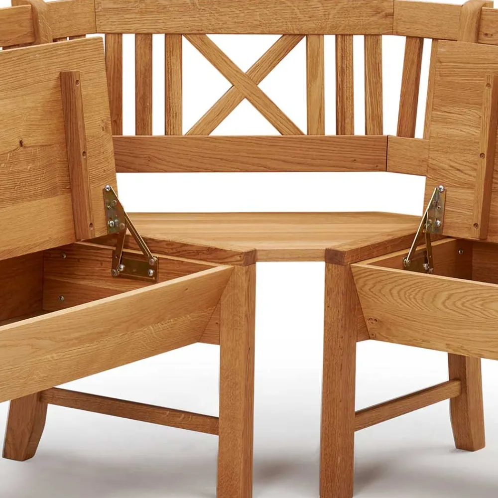 Wohnen Küchen-Essgruppen|Essgruppen*Massive Wildeiche Eckbank Gruppe - Jodrav (vierteilig)