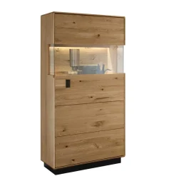 Wohnen Wohnwände|Wohnwand*Massive Wohnzimmereinrichtung mit LED - Xeddos (dreiteilig)