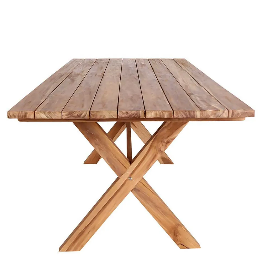 Wohnen Massiver Gartentisch aus Teak Recyclingholz - Mailandro