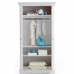Wohnen Kinderkleiderschränke|Babyzimmerschränke*Massiver Kinder Kleiderschrank in Weiß - Satumare