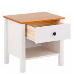 Wohnen Landhausmöbel|Nachttische*Massiver Nachttisch mit Fach & Schublade - Ucledia