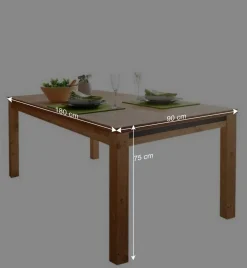 Wohnen Massiver Tisch in Eiche gebeizt & geölt - Filedria