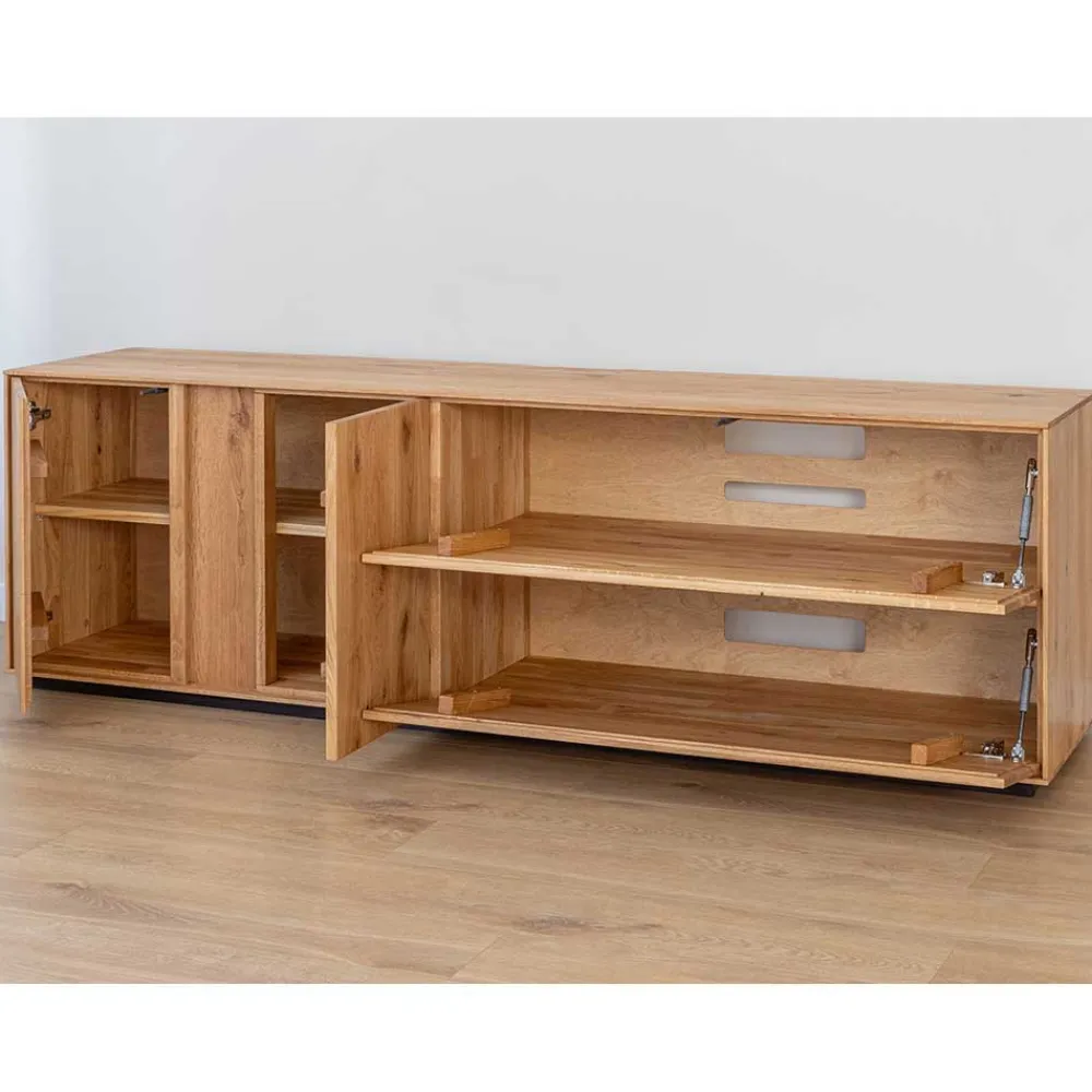 Wohnen Massiver TV Unterschrank mit LED Licht - Cocondar