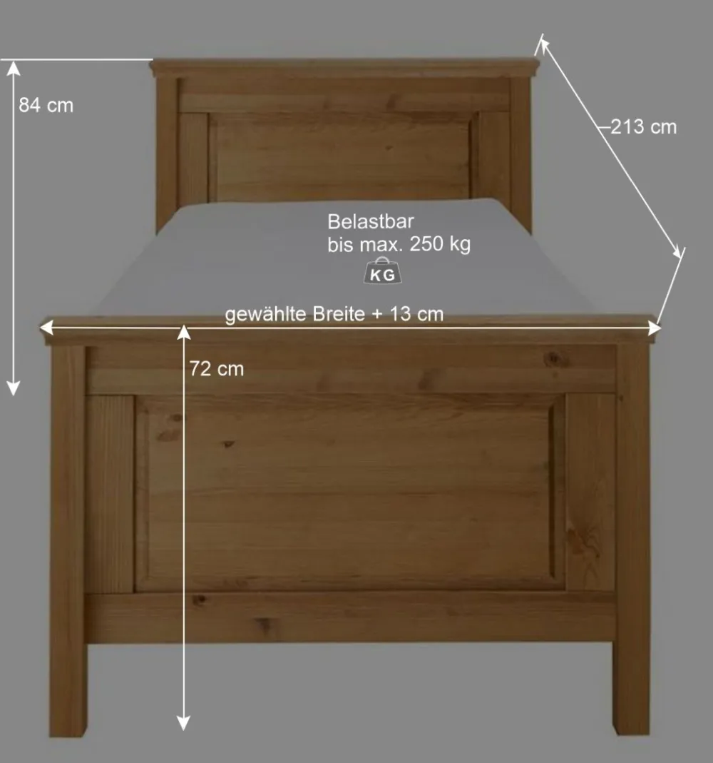 Wohnen Massives Bett im klassischen Design - Piatra