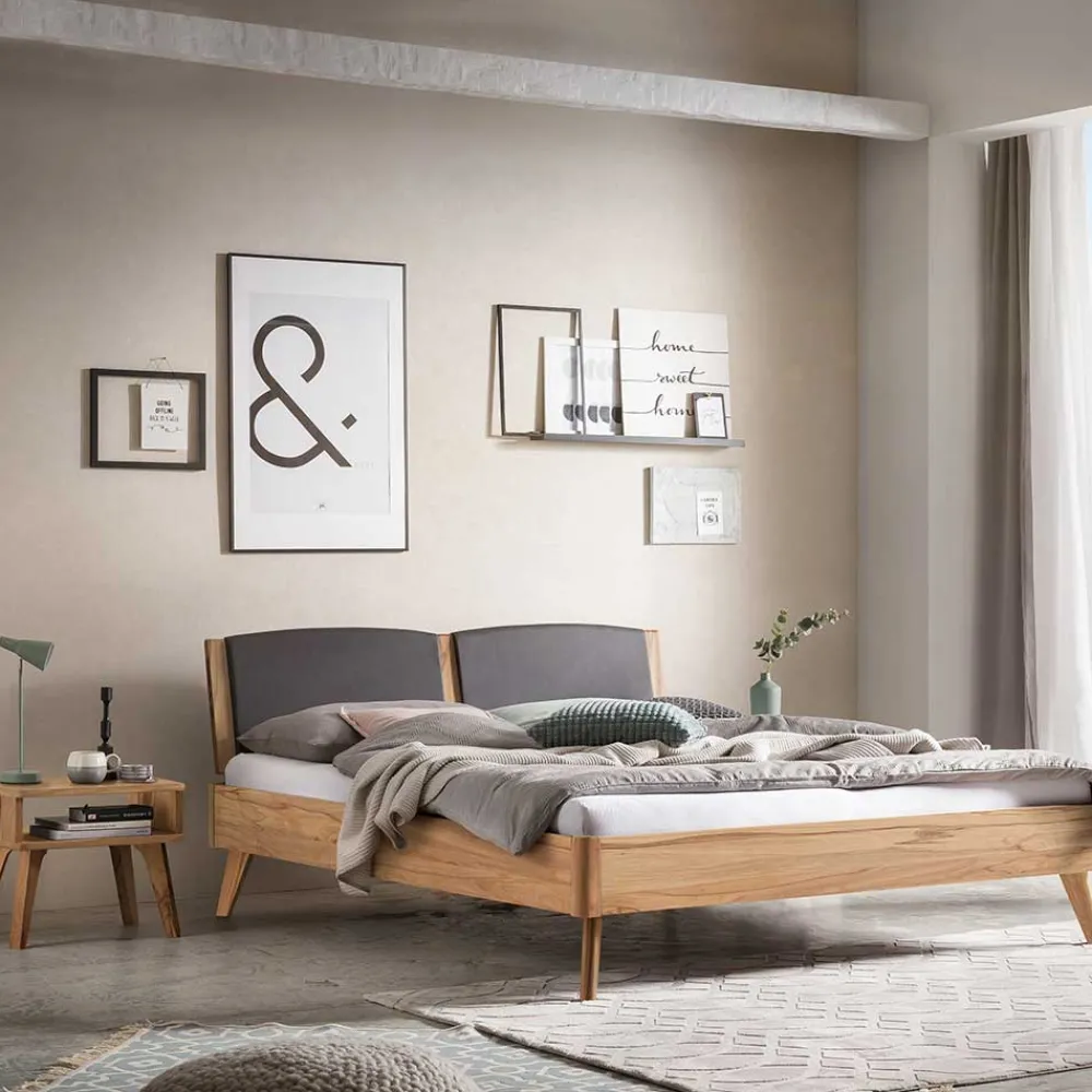 Wohnen Massives Bettgestell aus Wildbuche 140x200 - Telgada