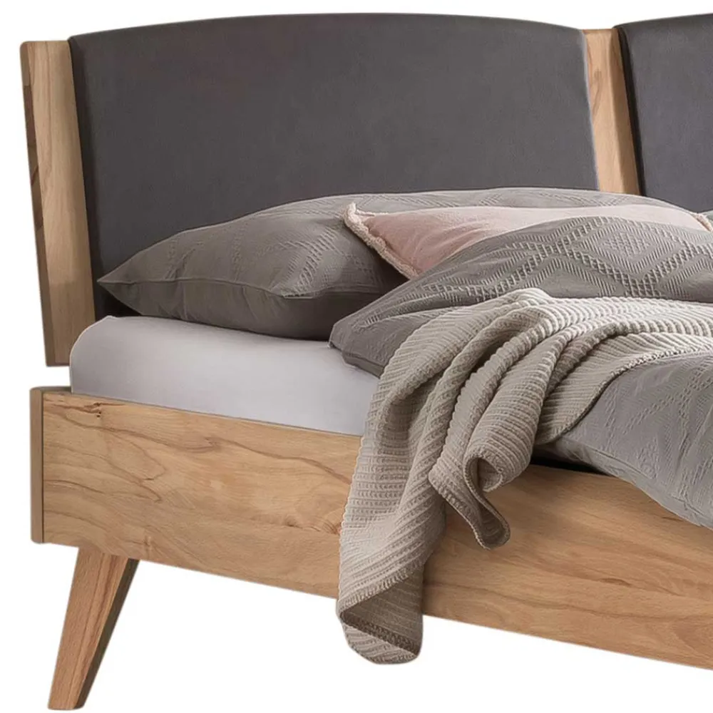 Wohnen Massives Bettgestell aus Wildbuche 140x200 - Telgada