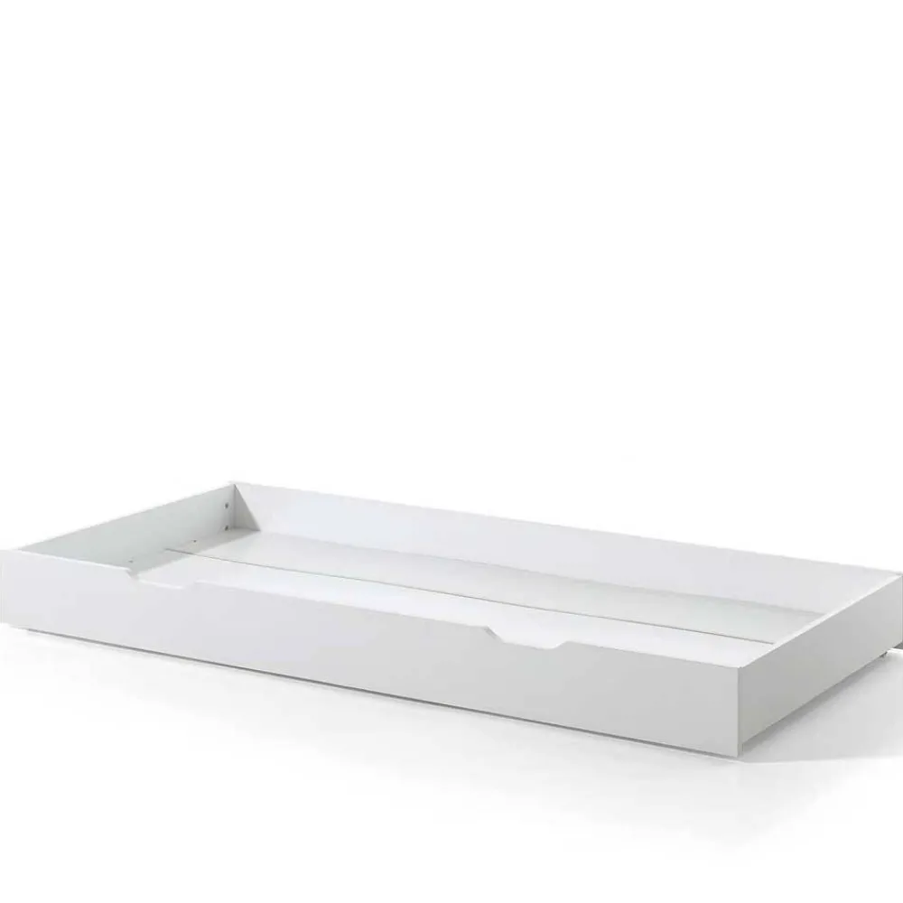 Wohnen Kinderbetten|Kindermöbel*Massives Hausbett für Kinder in Weiß - Orutava