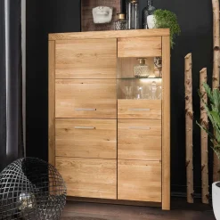 Wohnen Massives Highboard mit vier Türen - Loitons