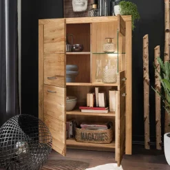 Wohnen Massives Highboard mit vier Türen - Loitons