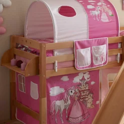 Wohnen Jugendbetten|Kinderbetten*Massives Mädchen Rutschebett aus Buche Natur - Haikon
