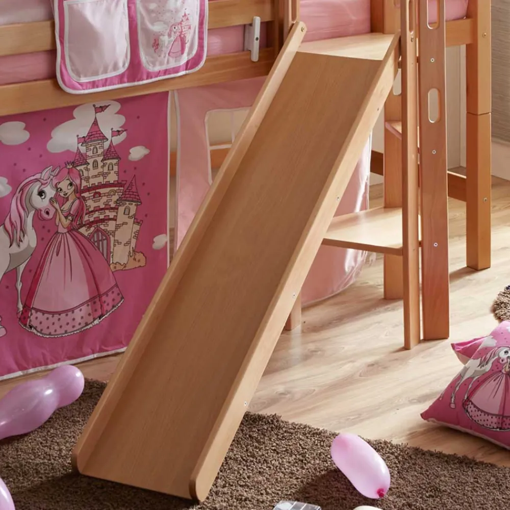 Wohnen Jugendbetten|Kinderbetten*Massives Mädchen Rutschebett aus Buche Natur - Haikon