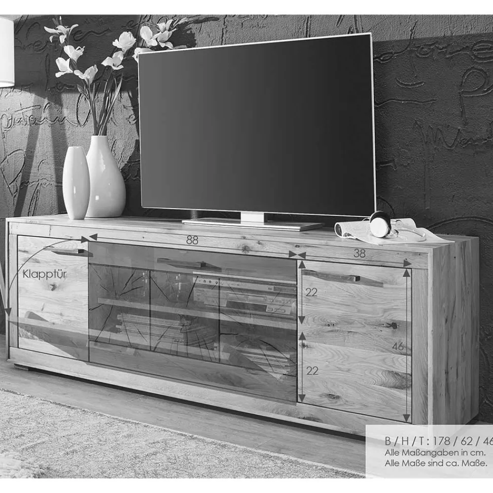 Wohnen Sideboards & Kommoden|Sideboards & Kommoden*Massives TV-Board aus geölter Kernbuche - Sarosca