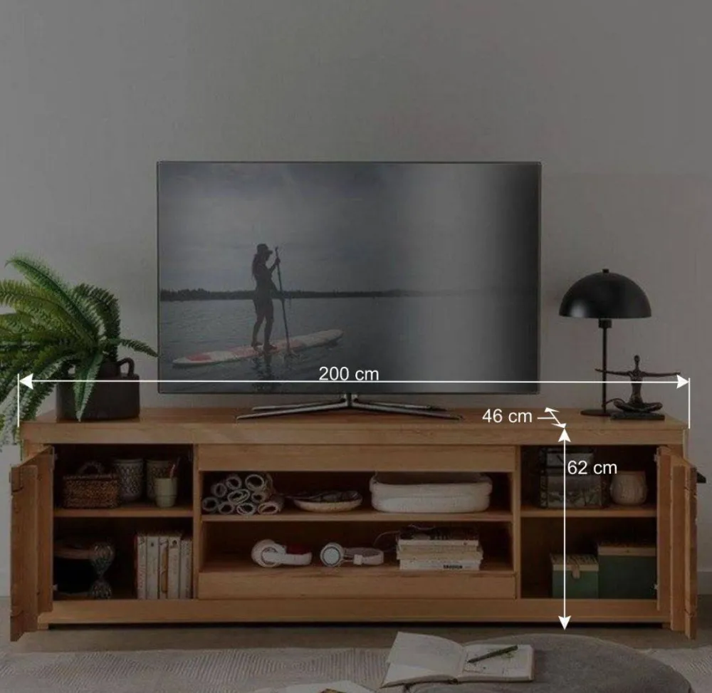 Wohnen Sideboards & Kommoden|Sideboards & Kommoden*Massives TV-Board aus geölter Kernbuche - Sarosca