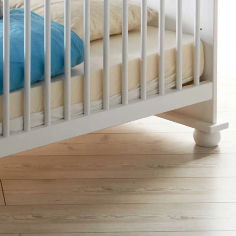 Wohnen Babybetten*Massivholz Babybett Narcisso in Weiß