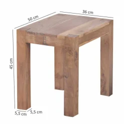 Wohnen Massivholzmöbel|Küchentische*Massivholz Beistelltische Vislan im Set (dreiteilig)