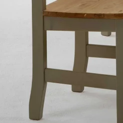 Wohnen Massivholzmöbel|Landhausmöbel*Massivholz Esszimmerstuhl Seramya in Grau (2er Set)