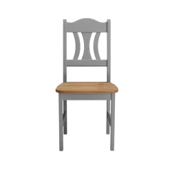 Wohnen Massivholzmöbel|Landhausmöbel*Massivholz Esszimmerstuhl Seramya in Grau (2er Set)