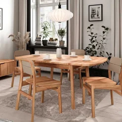 Wohnen Naturholzmöbel|Massivholzmöbel*Massivholz Esszimmertisch zum Ausziehen - Lana