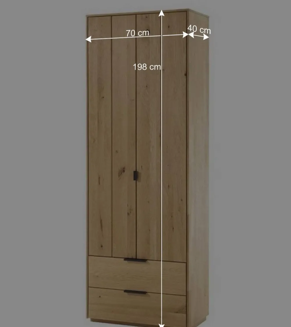 Wohnen Garderobenschränke*Massivholz Flurschrank aus Wildeiche - Vardriva