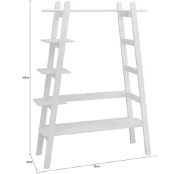 Wohnen Garderoben|Garderoben*Massivholz Garderobe stehend mit Ablagen - Bienno