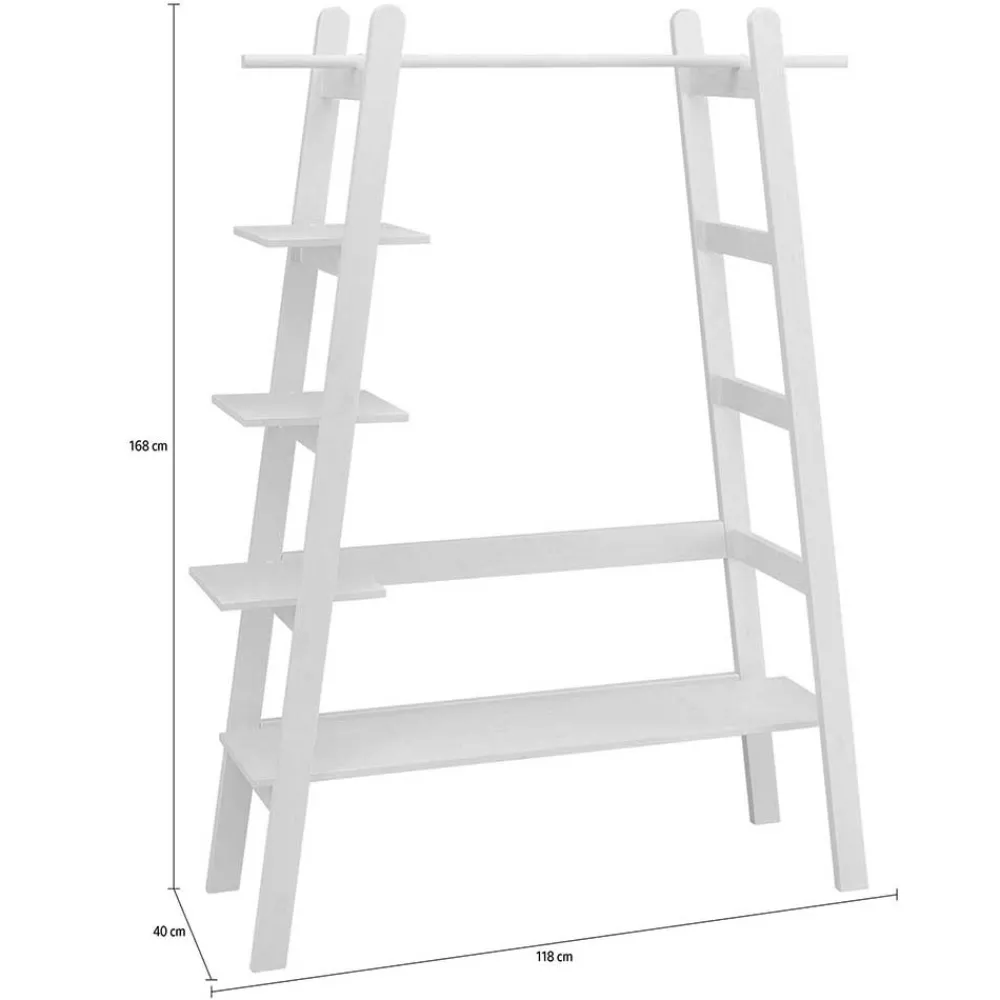 Wohnen Garderoben|Garderoben*Massivholz Garderobe stehend mit Ablagen - Bienno
