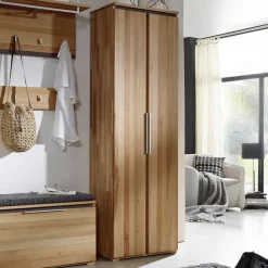 Wohnen Massivholz Garderobenschrank Leyrina aus Kernbuche geölt